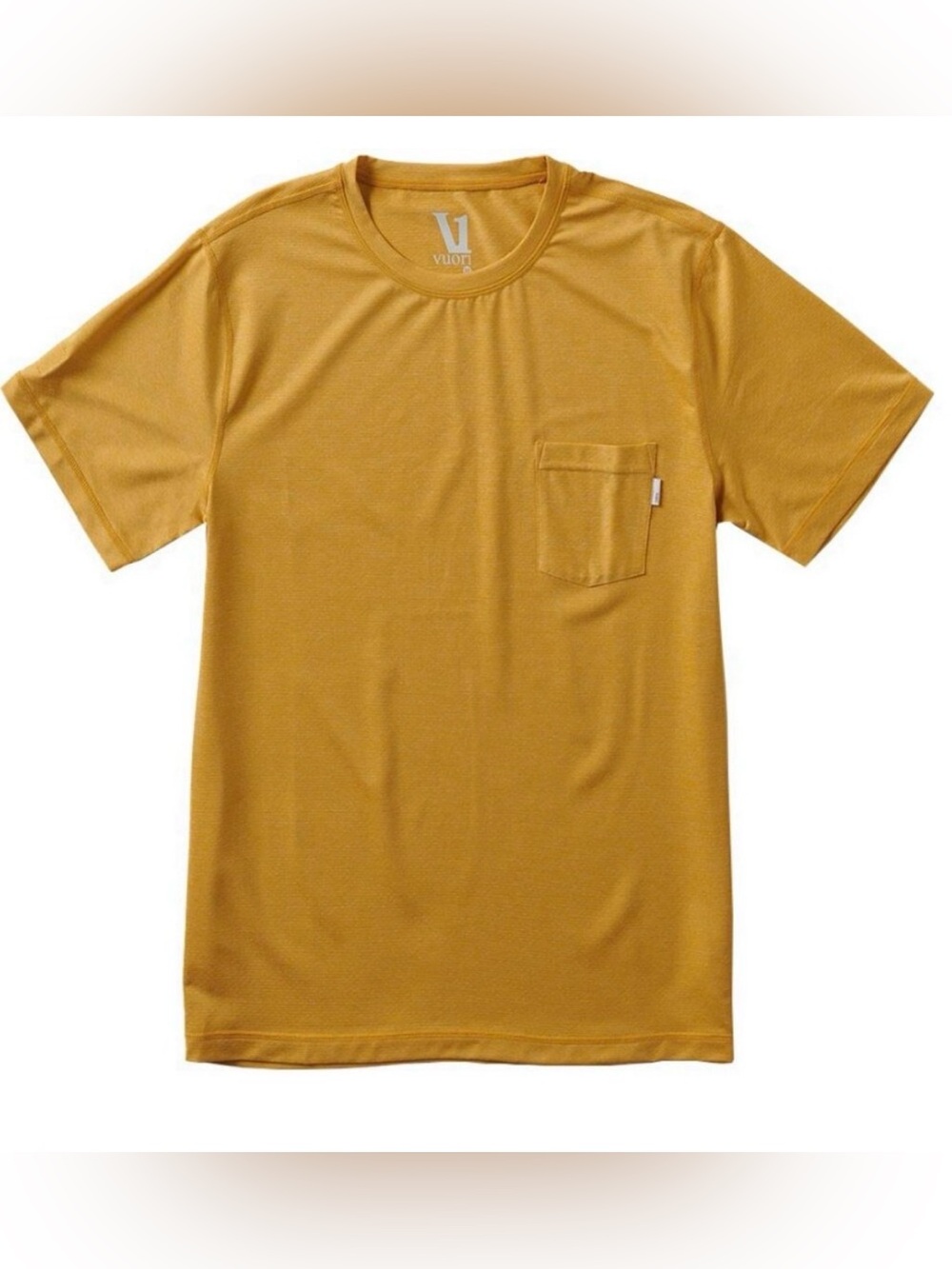Vuori Men's Tradewind Performance Pocket Tee Shirt 2.0 Mustard Yellow XXL